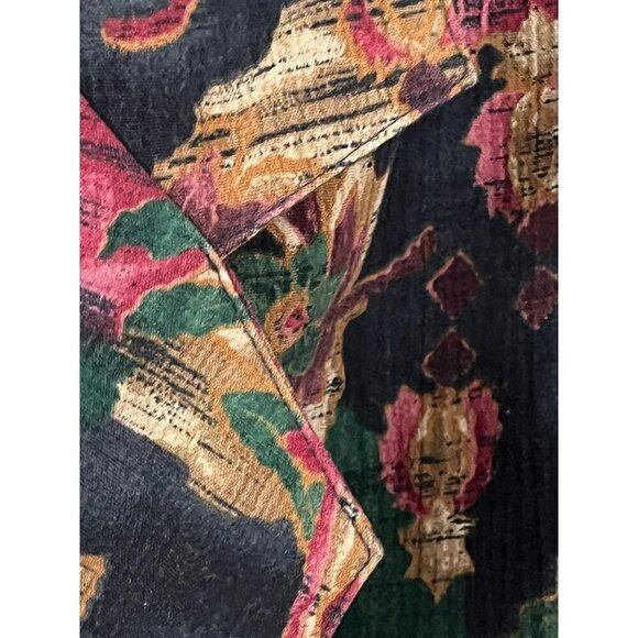 Danielle B Jacket Women M Pink Notch Blazer Floral Valentines Retro 80s Western - Picture 6 of 13